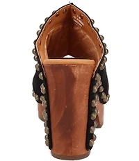 Dingo Echo Suede Studded Platform Slide Sandals