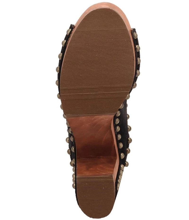 Dingo Echo Suede Studded Platform Slide Sandals