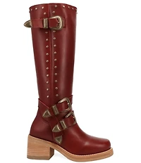 Dingo Fillmore Leather Studded Buckle Straps Tall Boots