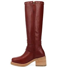 Dingo Fillmore Leather Studded Buckle Straps Tall Boots