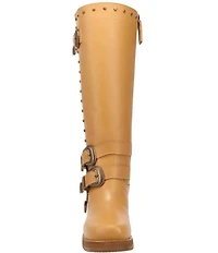 Dingo Fillmore Leather Studded Buckle Straps Tall Boots
