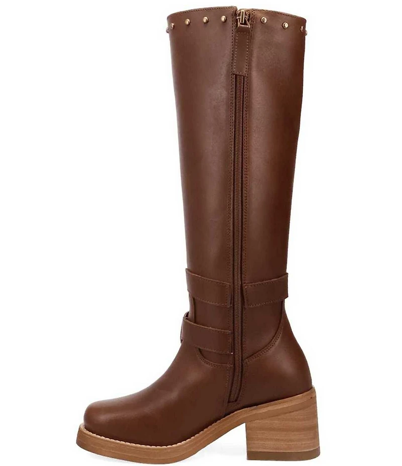 Dingo Fillmore Leather Studded Buckle Straps Tall Boots
