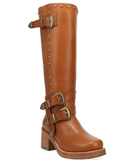 Dingo Fillmore Leather Studded Buckle Straps Tall Boots