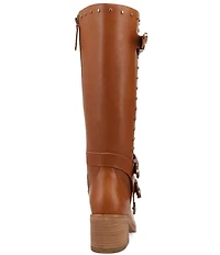 Dingo Fillmore Leather Studded Buckle Straps Tall Boots