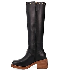 Dingo Fillmore Leather Studded Buckle Straps Tall Boots