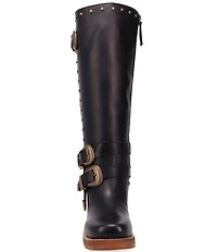 Dingo Fillmore Leather Studded Buckle Straps Tall Boots