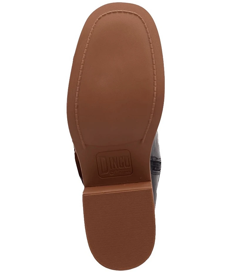Dingo Fillmore Leather Studded Buckle Straps Tall Boots