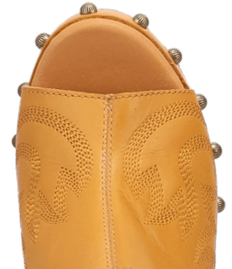 Dingo Free Spirit Leather Studded Platform Slide Sandals