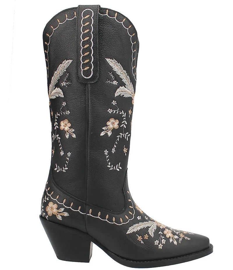 Dingo Full Bloom Floral Embroidered Leather Western Tall Boots