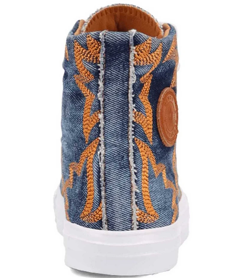Dingo Game Day Denim Western Stitched High-Top Sneakers