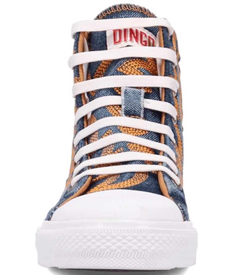 Dingo Game Day Denim Western Stitched High-Top Sneakers