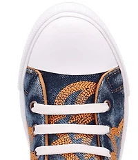 Dingo Game Day Denim Western Stitched High-Top Sneakers