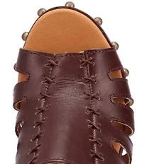 Dingo Gema Leather Studded Slingback Platform Sandals