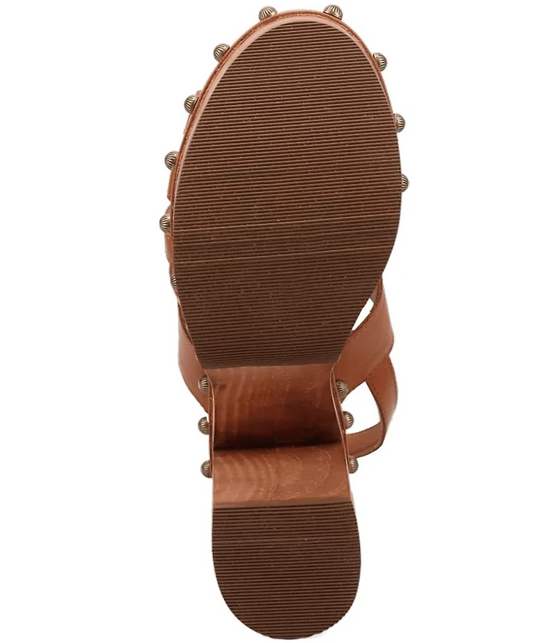 Dingo Gema Leather Studded Slingback Platform Sandals