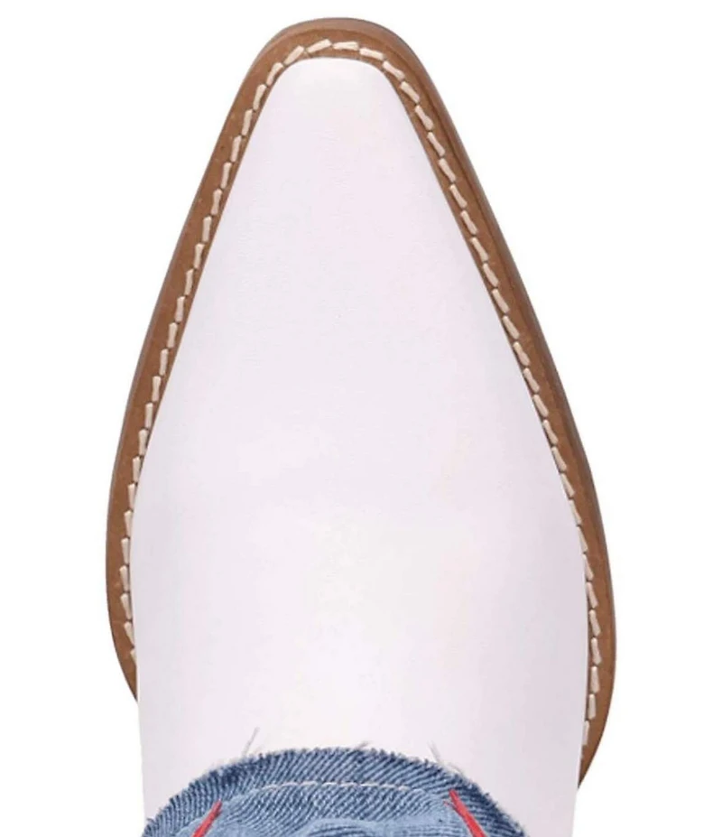 Dingo Glory Days Leather Denim Americana Star Shaft Western Tall Boots