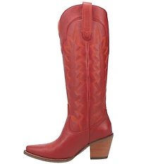 Dingo High Cotton Leather Tall Western Boots