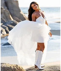 Dingo High Cotton Leather Tall Western Boots