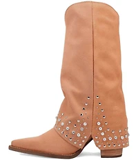 Dingo Howdy Honey Suede Rhinestone Cuff Western Boots