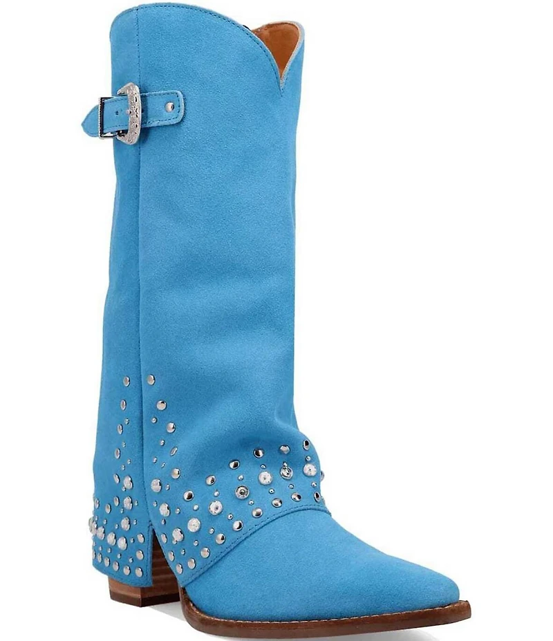 Dingo Howdy Honey Suede Rhinestone Cuff Western Boots