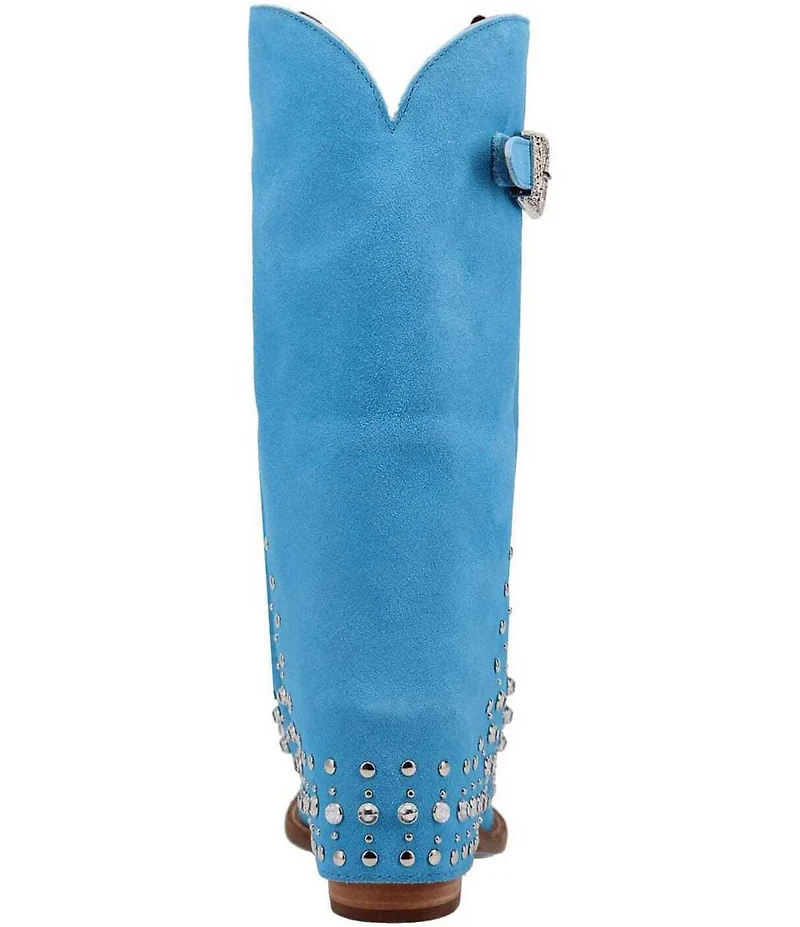 Dingo Howdy Honey Suede Rhinestone Cuff Western Boots