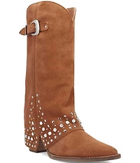 Dingo Howdy Honey Suede Rhinestone Cuff Western Boots