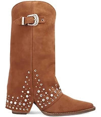 Dingo Howdy Honey Suede Rhinestone Cuff Western Boots