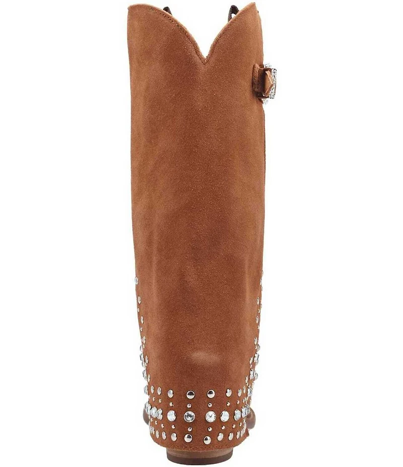 Dingo Howdy Honey Suede Rhinestone Cuff Western Boots