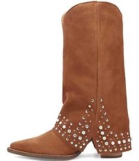 Dingo Howdy Honey Suede Rhinestone Cuff Western Boots