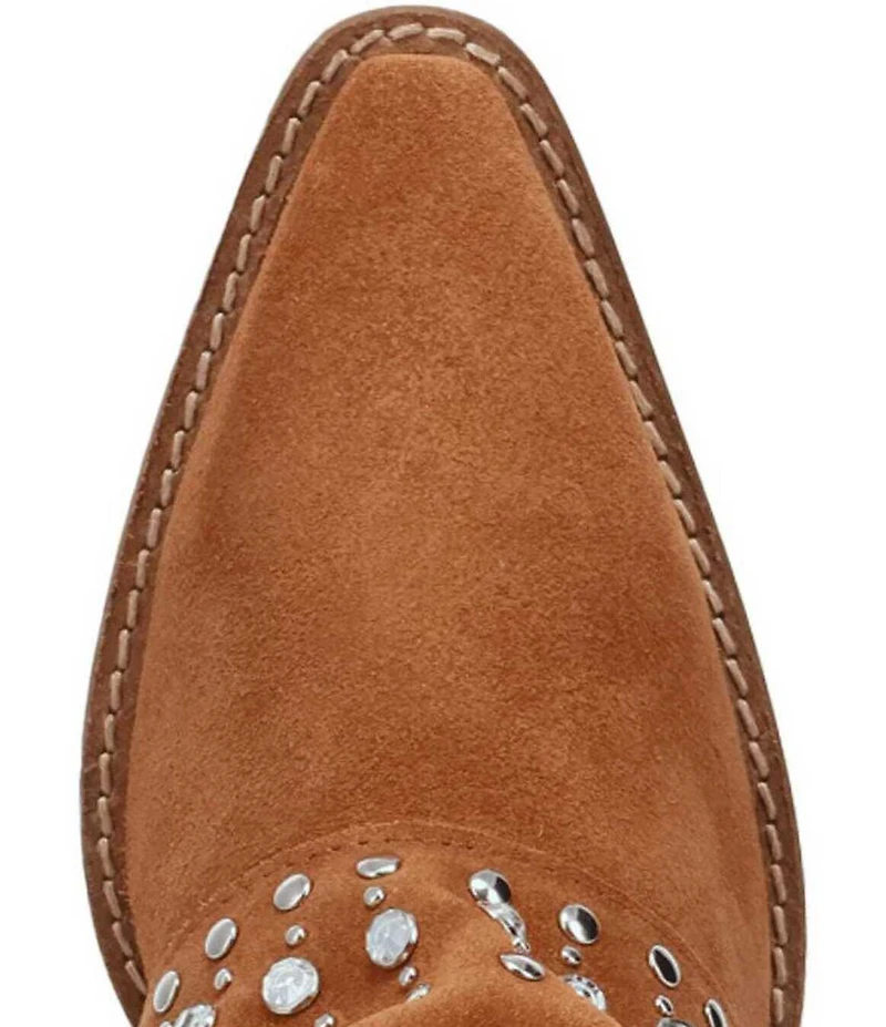 Dingo Howdy Honey Suede Rhinestone Cuff Western Boots