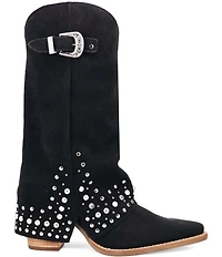 Dingo Howdy Honey Suede Rhinestone Cuff Western Boots