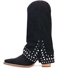 Dingo Howdy Honey Suede Rhinestone Cuff Western Boots
