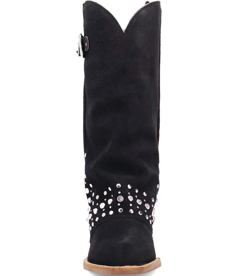 Dingo Howdy Honey Suede Rhinestone Cuff Western Boots