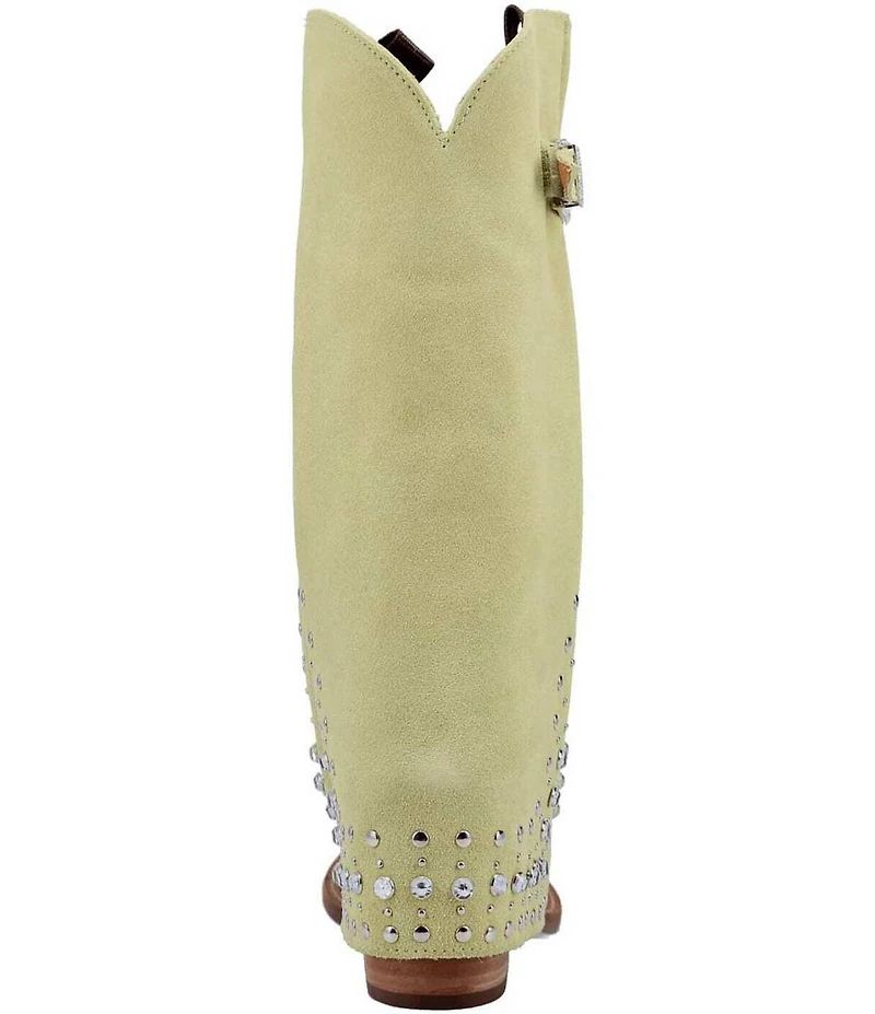 Dingo Howdy Honey Suede Rhinestone Cuff Western Boots