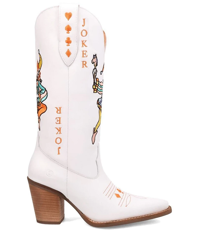 Dingo Joker Leather Embroidered Tall Western Boots