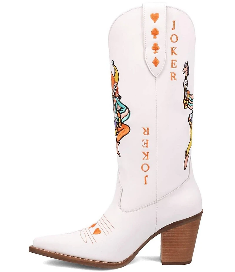 Dingo Joker Leather Embroidered Tall Western Boots