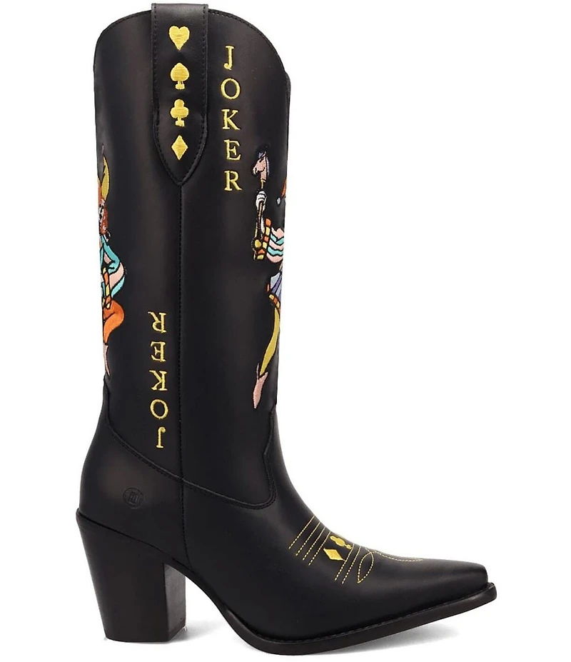 Dingo Joker Leather Embroidered Tall Western Boots
