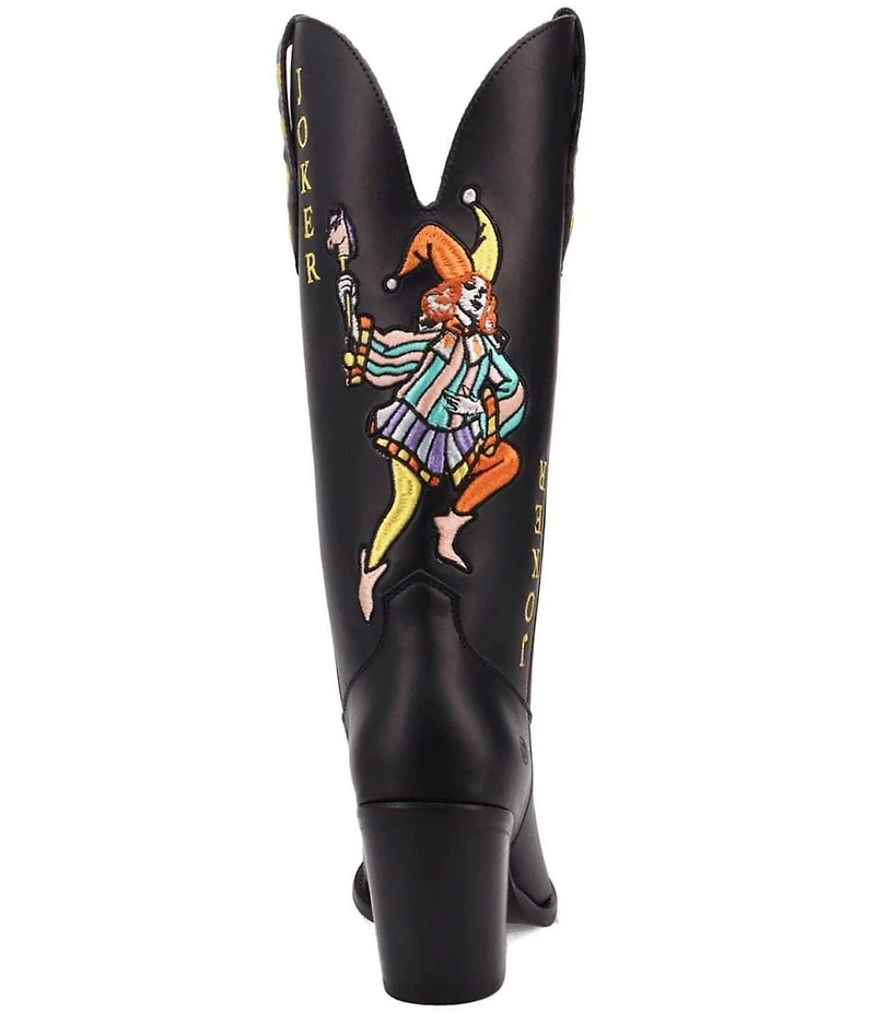 Dingo Joker Leather Embroidered Tall Western Boots