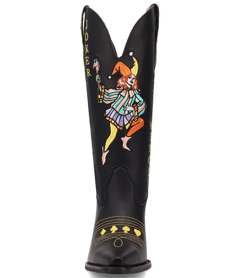 Dingo Joker Leather Embroidered Tall Western Boots