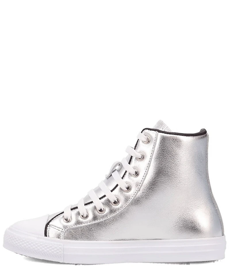 Dingo Knarly Metallic Leather O-Ring Harness Hardware High-Top Harness Sneakers