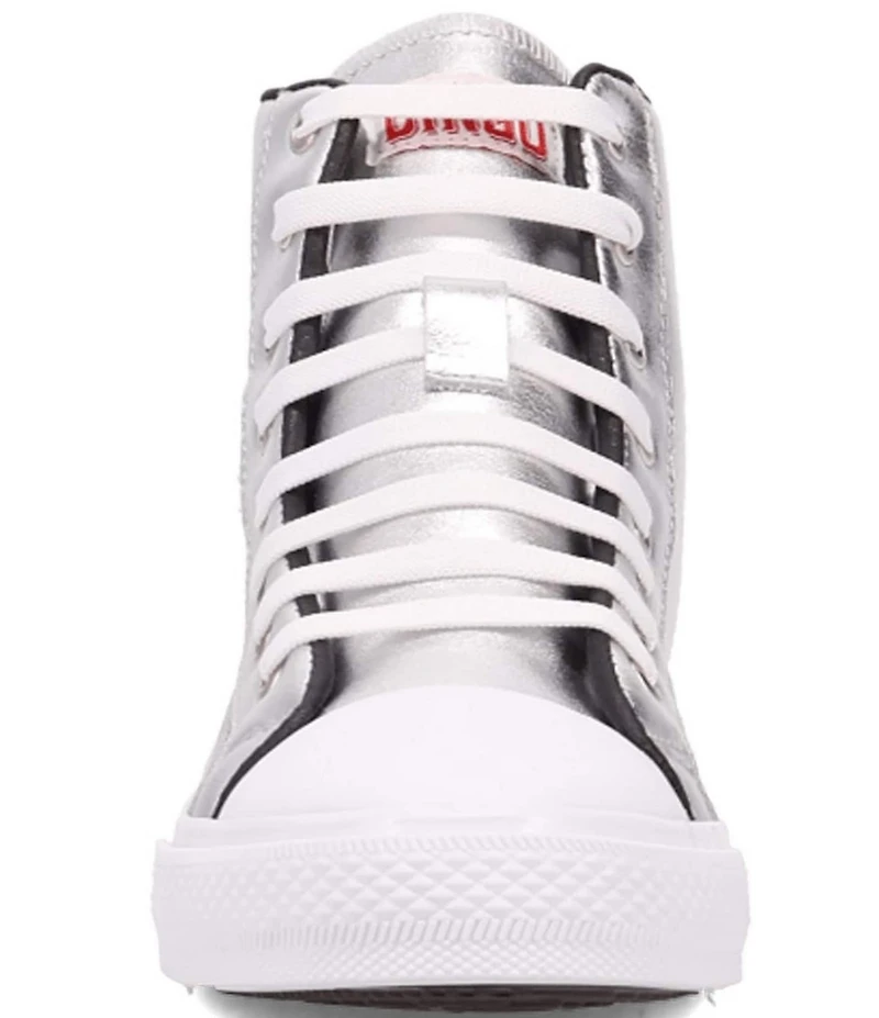 Dingo Knarly Metallic Leather O-Ring Harness Hardware High-Top Harness Sneakers