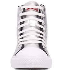 Dingo Knarly Metallic Leather O-Ring Harness Hardware High-Top Harness Sneakers