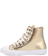 Dingo Knarly Metallic Leather O-Ring Harness Hardware High-Top Harness Sneakers