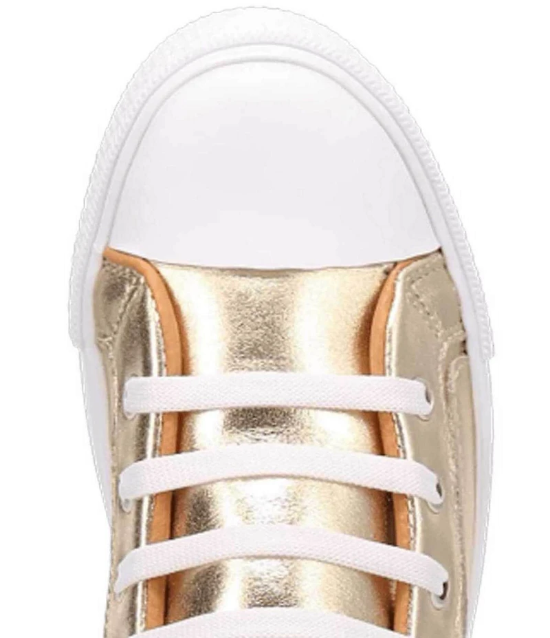 Dingo Knarly Metallic Leather O-Ring Harness Hardware High-Top Harness Sneakers