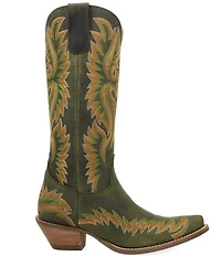 Dingo Lantana Matte Leather Snip Toe Western Tall Boots