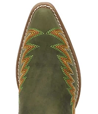 Dingo Lantana Matte Leather Snip Toe Western Tall Boots