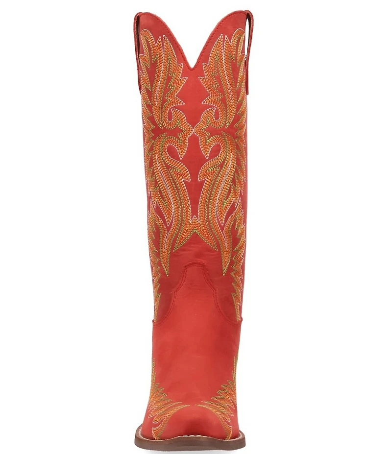 Dingo Lantana Matte Leather Snip Toe Western Tall Boots