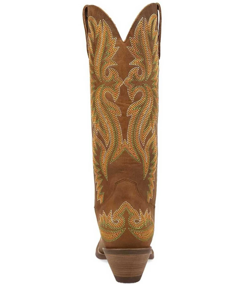 Dingo Lantana Matte Leather Snip Toe Western Tall Boots
