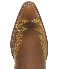 Dingo Lantana Matte Leather Snip Toe Western Tall Boots