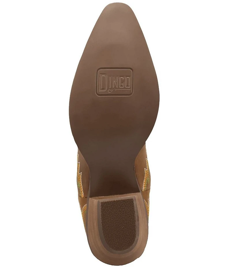 Dingo Lantana Matte Leather Snip Toe Western Tall Boots