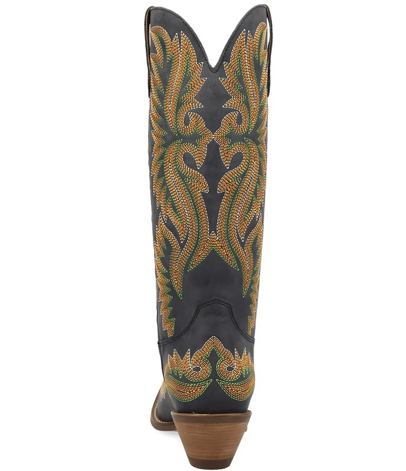 Dingo Lantana Matte Leather Snip Toe Western Tall Boots